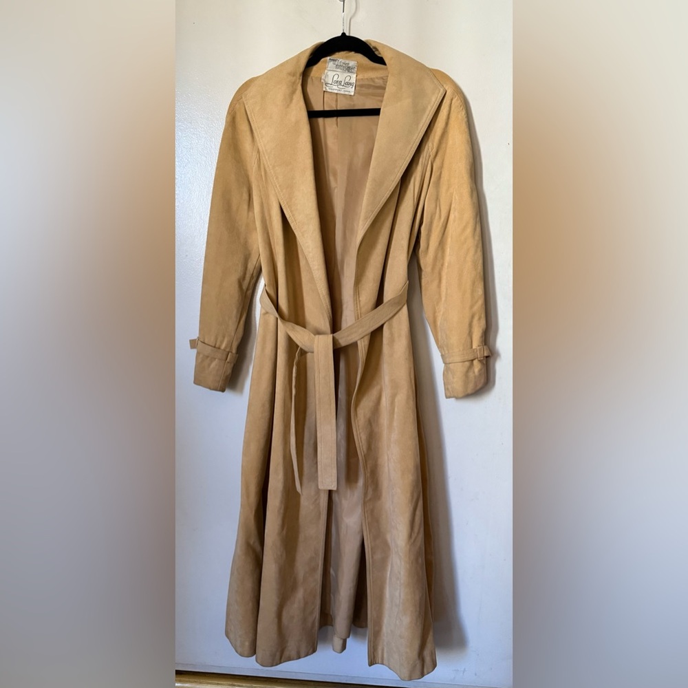 Tan Ultra Suede Trench Coat